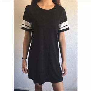 Black/White T-Shirt Dress